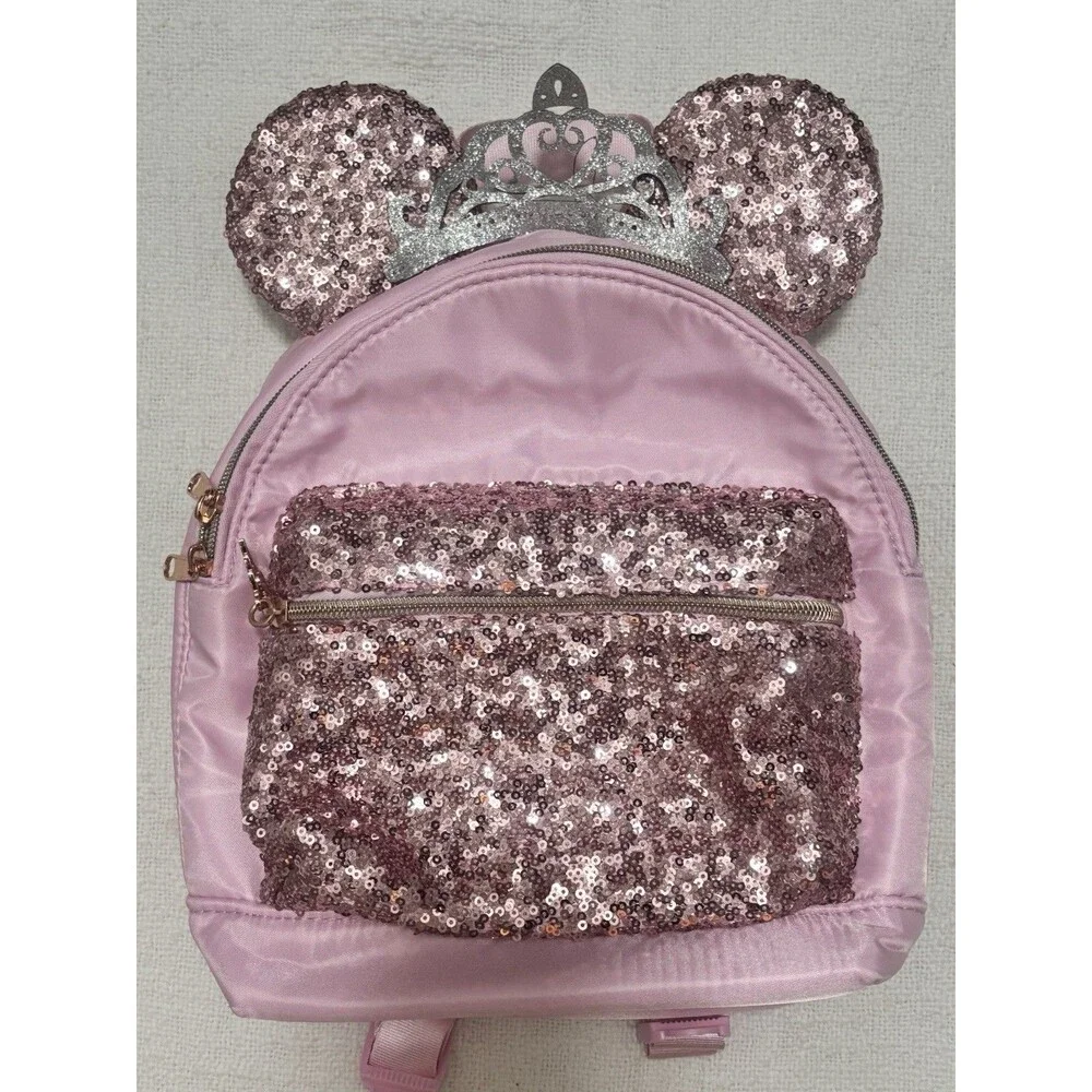 Disney Cruiseline‎ Bibbidi Bobbidi Boutique Backpack Pink Sequin -Rare